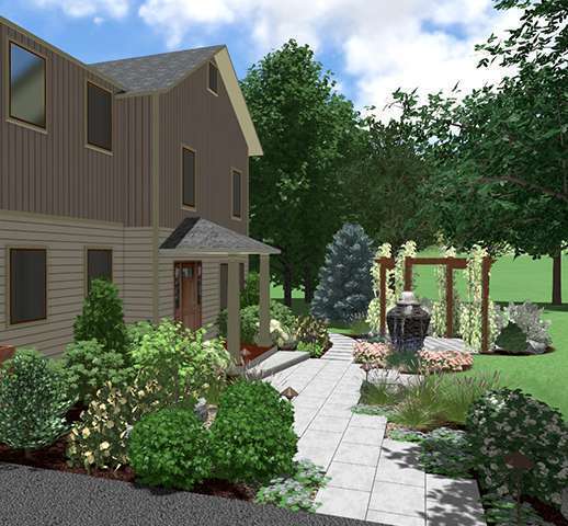 FRONT LANDSCAPING 3D DESIGN NEW PALTZ