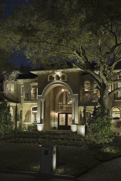 LED lighting showing off the architecture of this amazing home, Gardiner NY